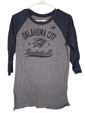 Adidas | OKC Oklahoma City Basketball Raglan Tee Shirt - Large
